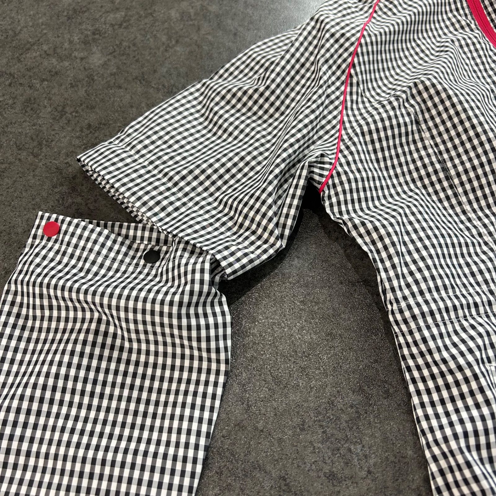 OTサイズ】adidas 2WAYレインウェア ゴルフウェア チェック OTサイズ