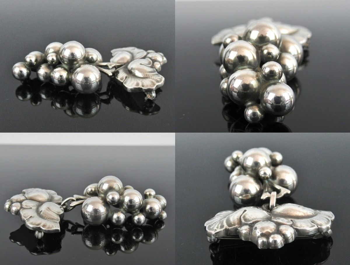 GEORG JENSEN ジョージ・ジェンセン ピンブローチ #217B ぶどう 葡萄