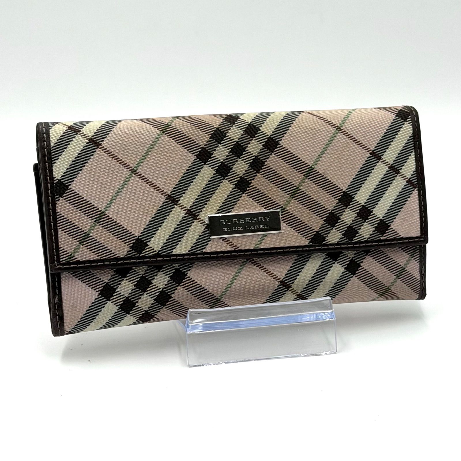 BURBERRY Blue Label ノバチェック 長財布 キャンバス×レザー 新品未