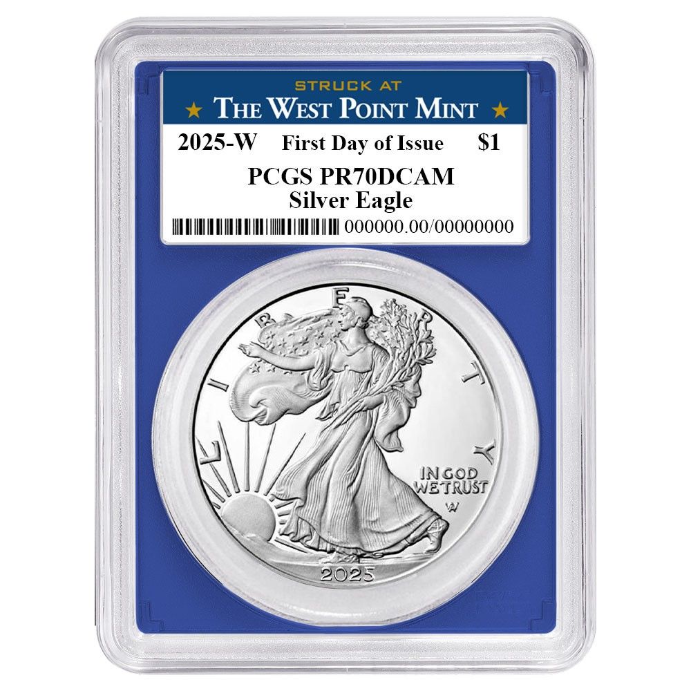 2025-W プルーフ 1ドル アメリカン シルバー イーグル PCGS PR70DCAM