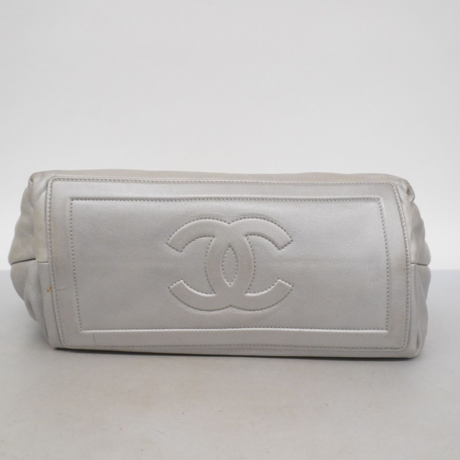 シャネル(Chanel) シャネル トートバッグ コココクーン レザー グレー