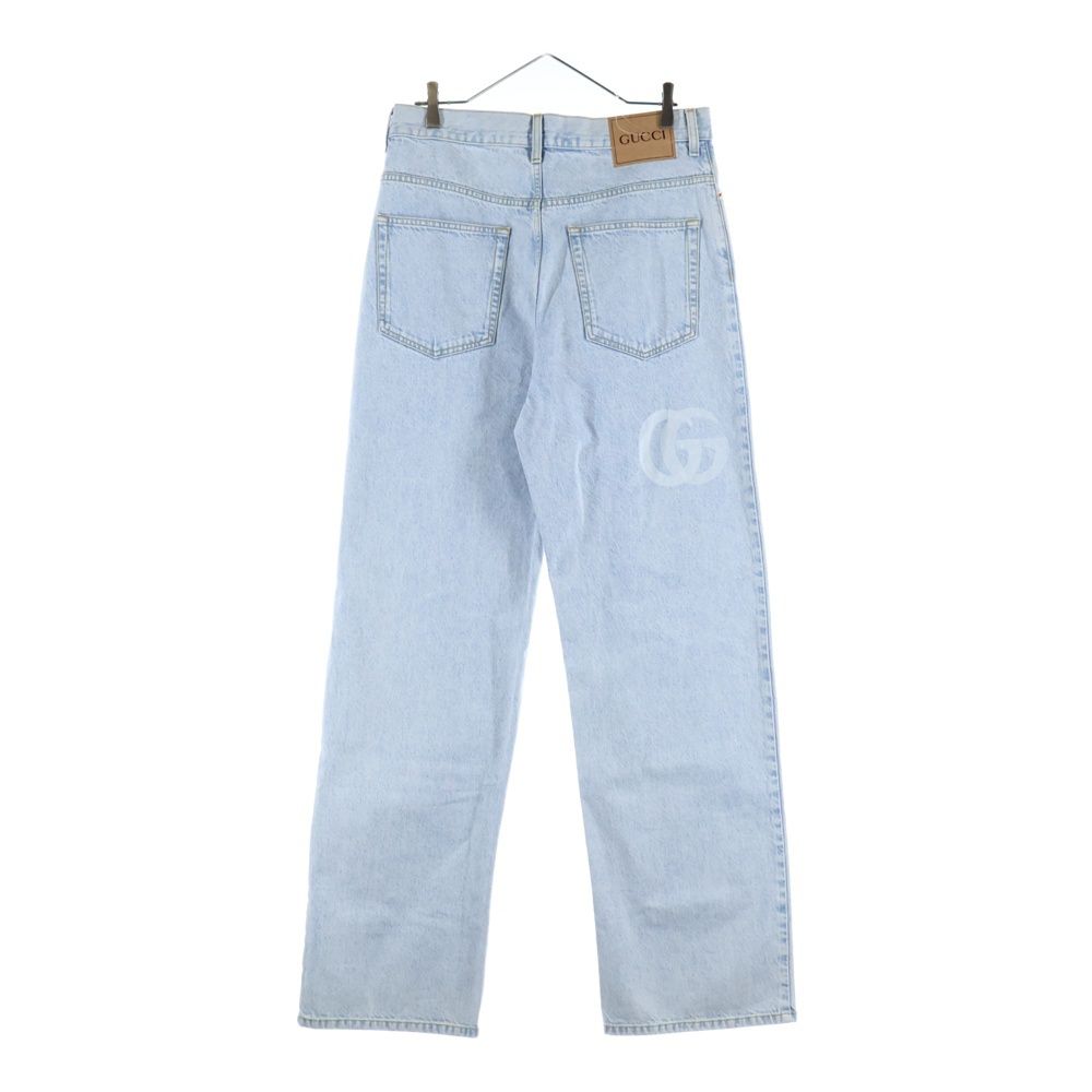 GUCCI (グッチ) GGロゴ ストレートデニムパンツ インディゴ 815629