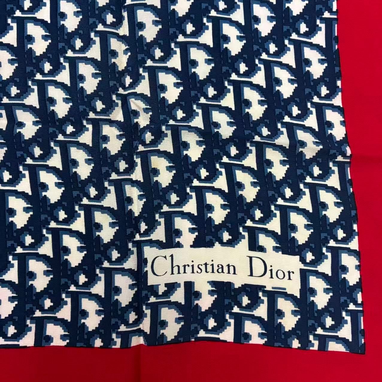 美品 Christian Dior クリスチャン ディオール トロッター柄 シルク
