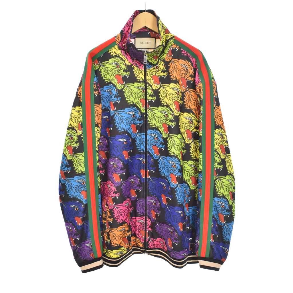 グッチ GUCCI パンサーフェイス 総柄 トラックジャケット ブルゾン