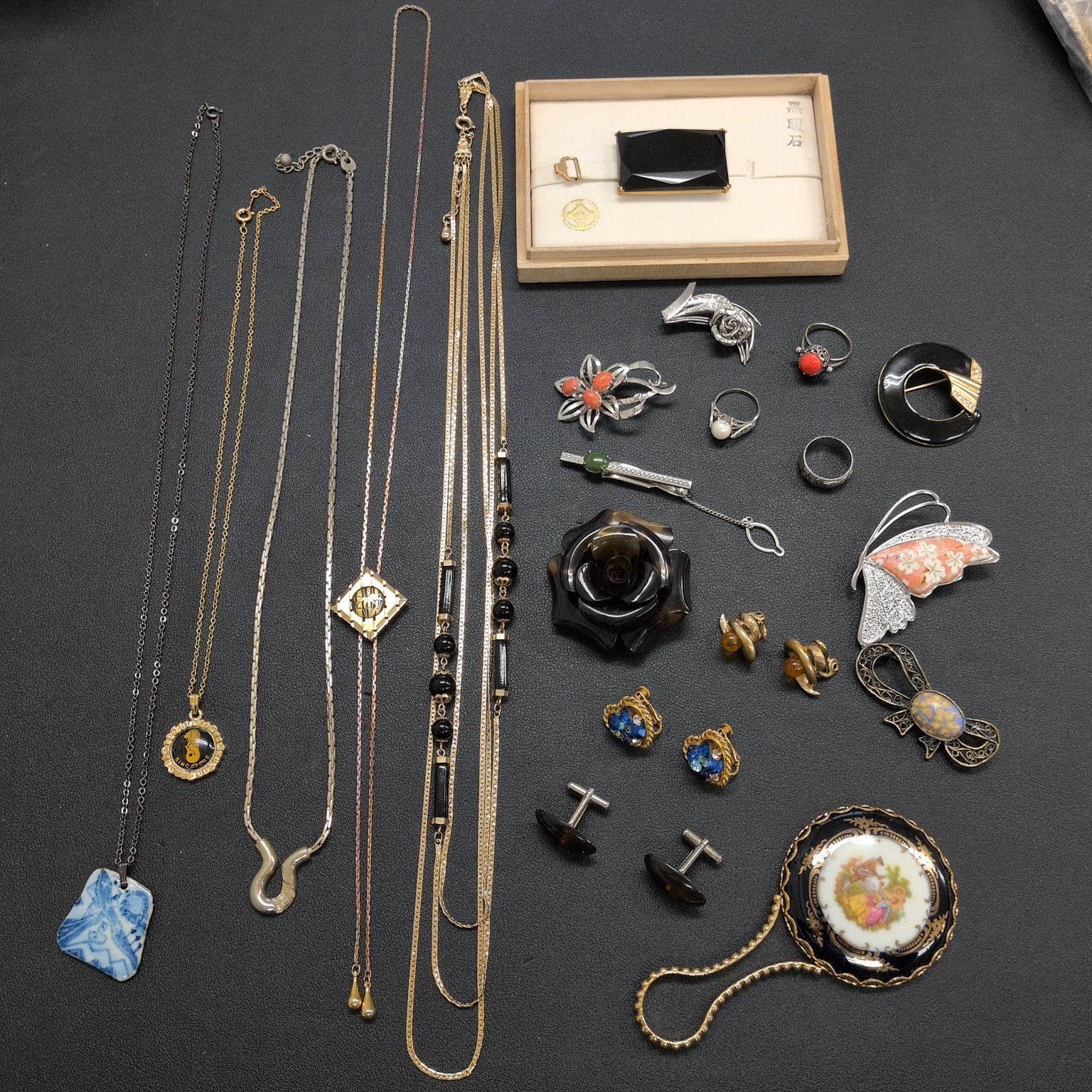 遺品整理まとめて□76】ジュエリー SILVER MONET ネックレス ブローチ