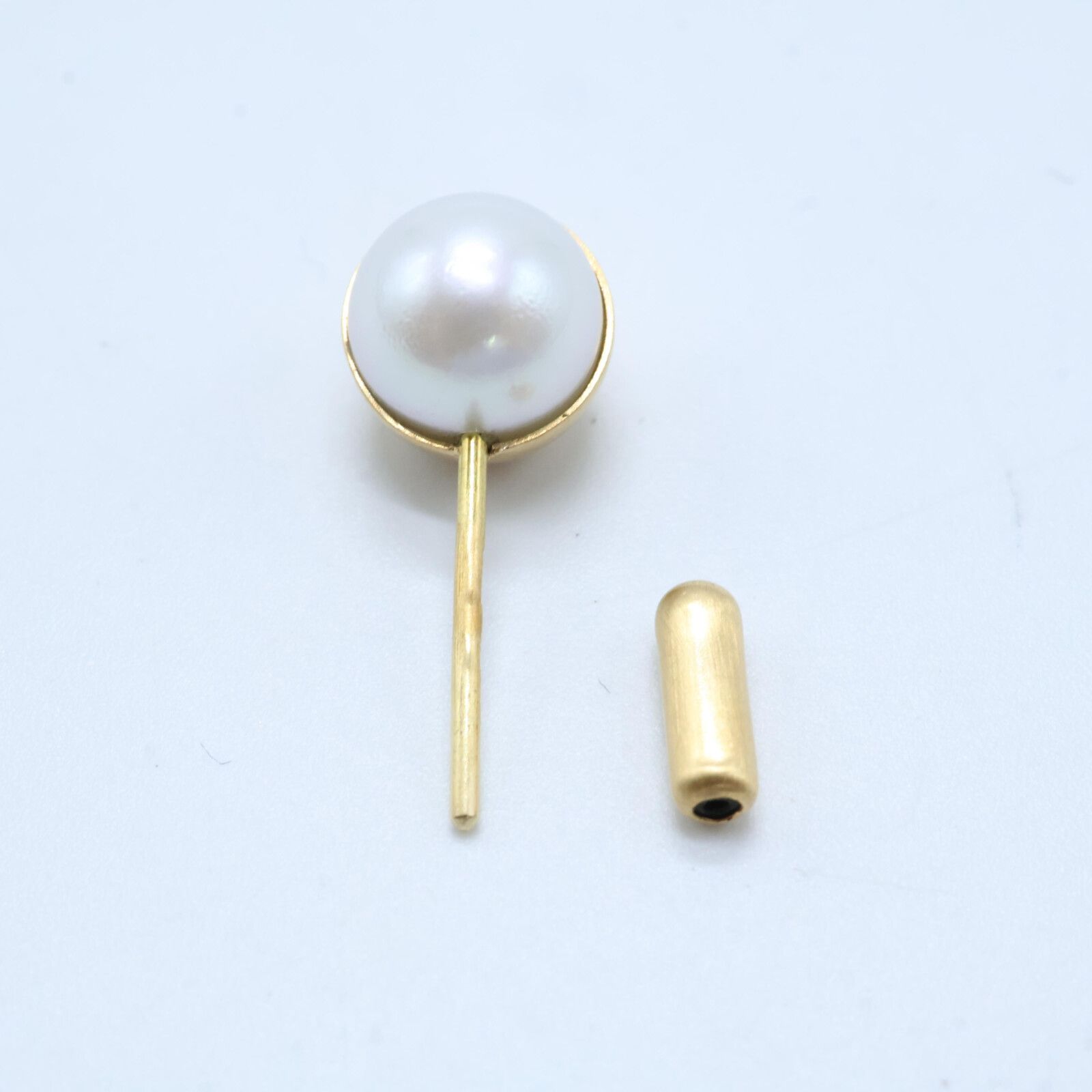 shihara シハラ 【美品】750 Half Pearl Earring 90° ハーフパール 90