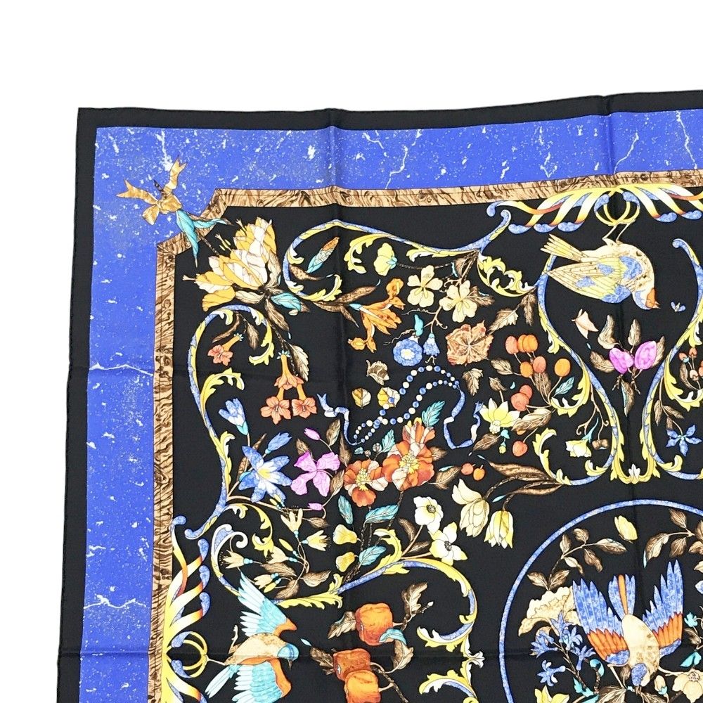 HERMES エルメス カレ90 東洋の石と西洋の石細工 シルク スカーフ