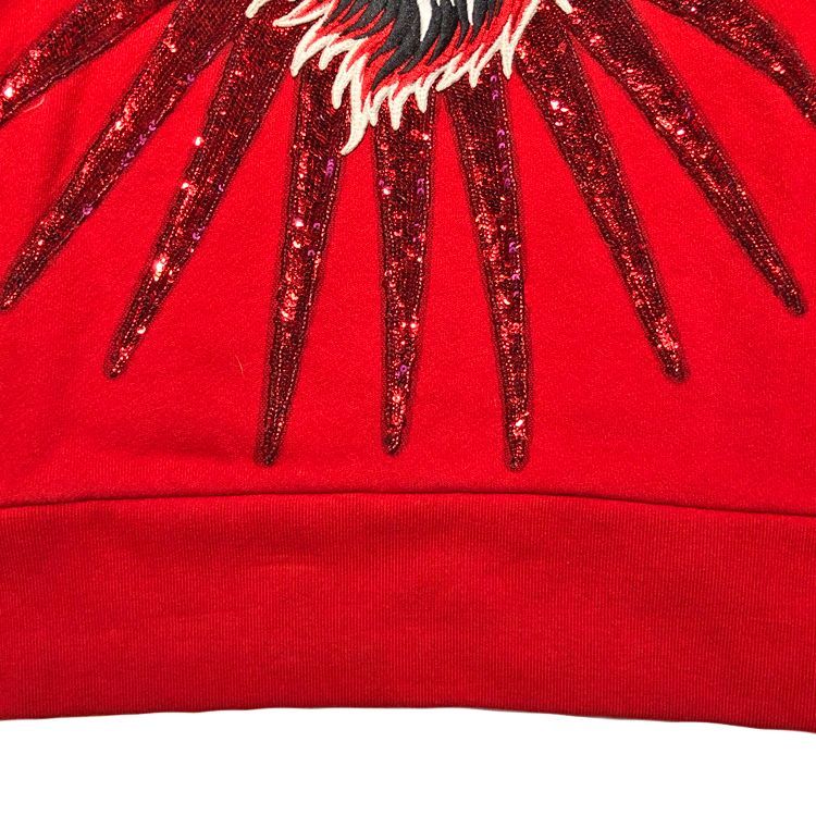 GUCCI グッチ 17AW ウルフ レイ スパンコール クルーネック トレーナー