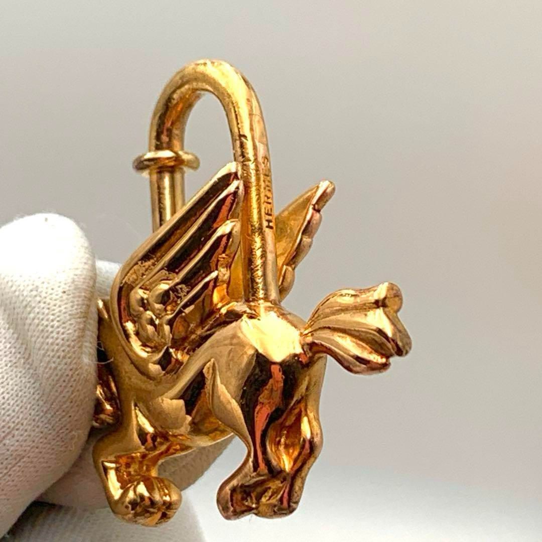 HERMES エルメス ペガサス 馬 カデナ 金 チャーム ペンダント