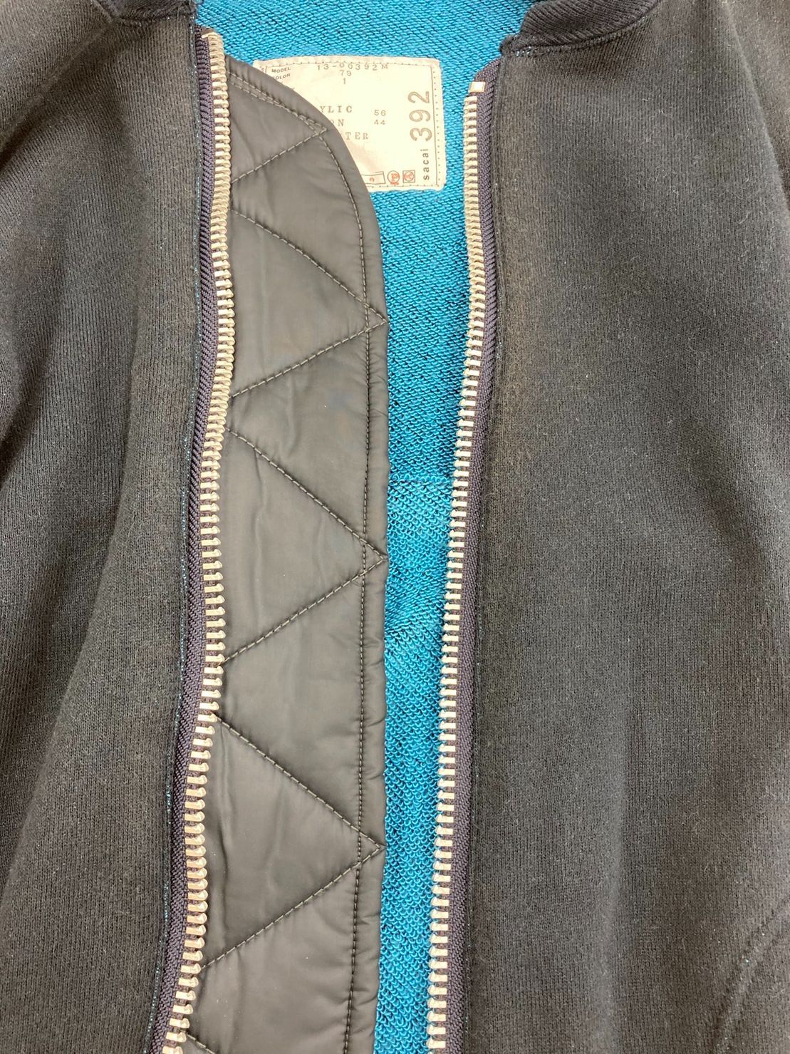 Sacai サカイ MA-1 ジップアップブルゾン ネイビー 13-00392 - メルカリ