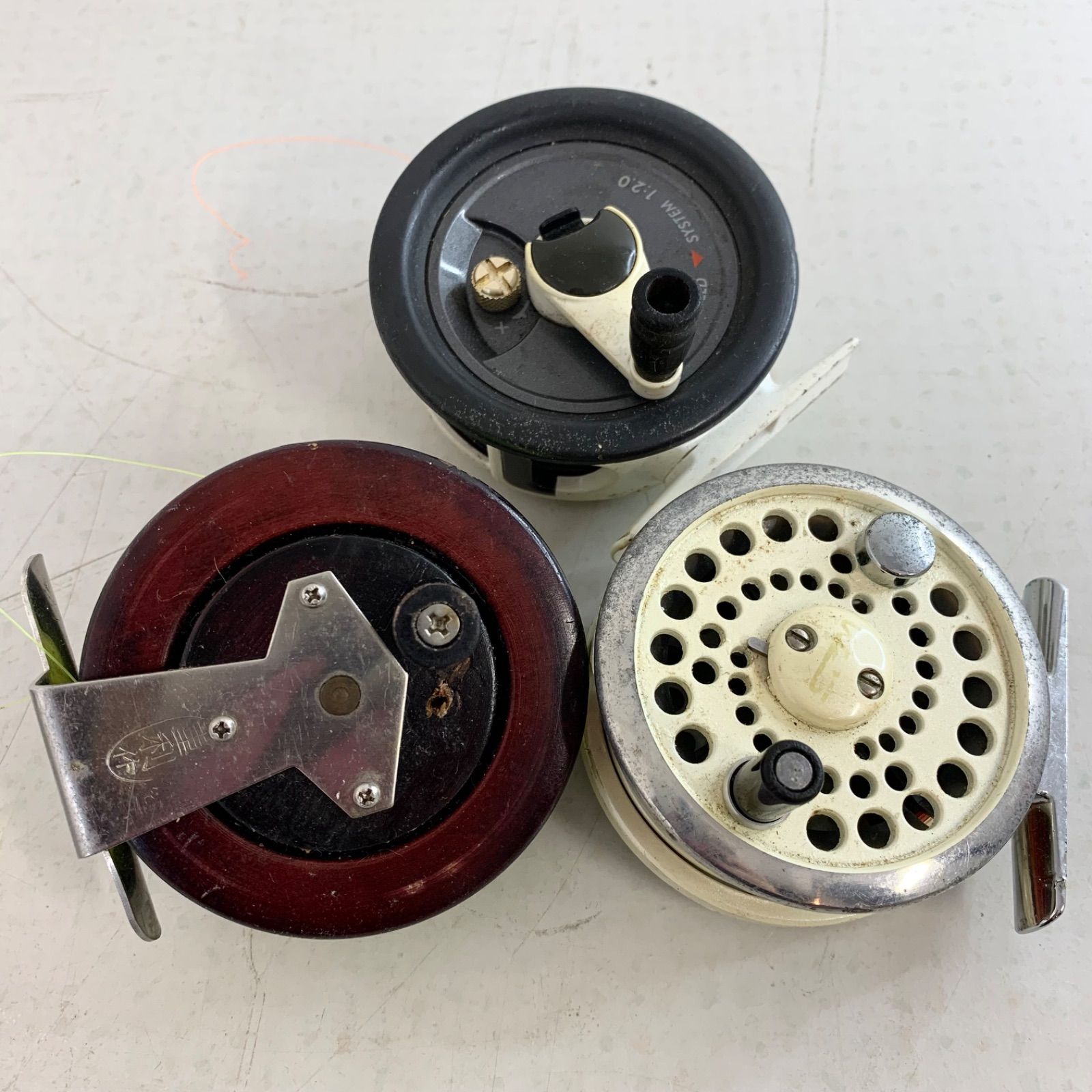 重利作 木製 タイコリール SZM エキスパート クロダイ リョービ