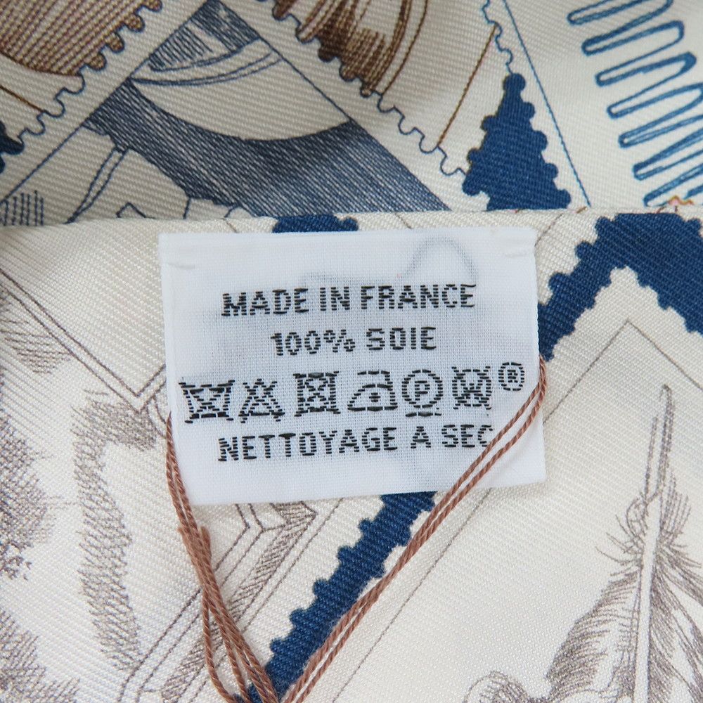 エルメス スカーフ ツイリー フォーブルの切手愛好家 HERMES シルク