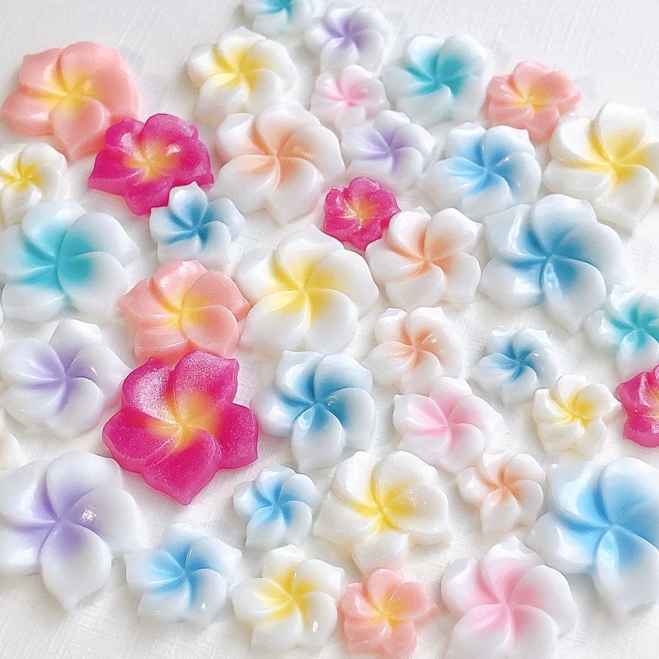 小·極小】プルメリア パーツ 12個セット ハンドメイド DIYインテリア