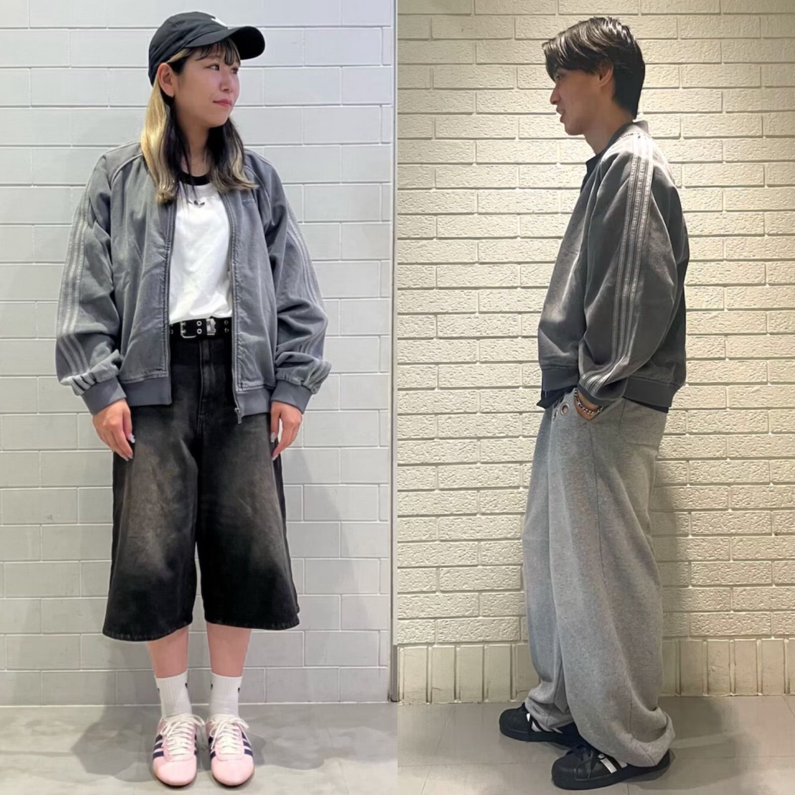 新品L⭐️adidas アディカラー ルーズ SST デニム ブラック ウォッシュ