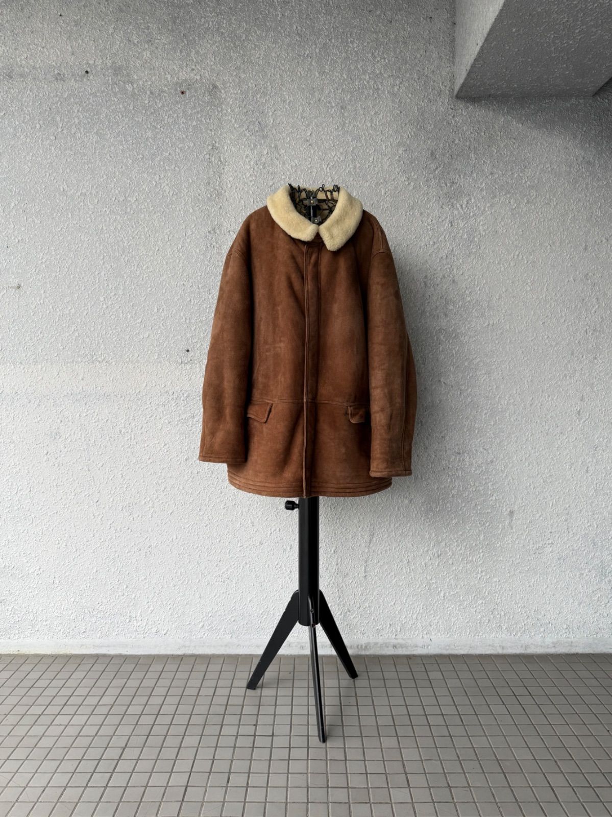 FW1995-96 Emporio Armani mouton jacket 1990年代 archive エンポリオ