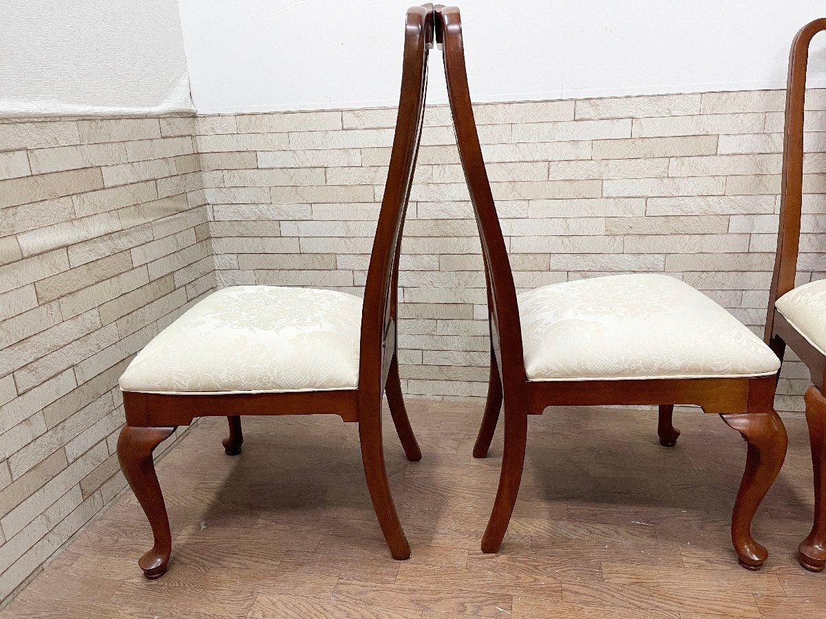 ETHAN ALLEN IDC大塚 高級 ダイニングチェア 天然木 重厚 堅牢