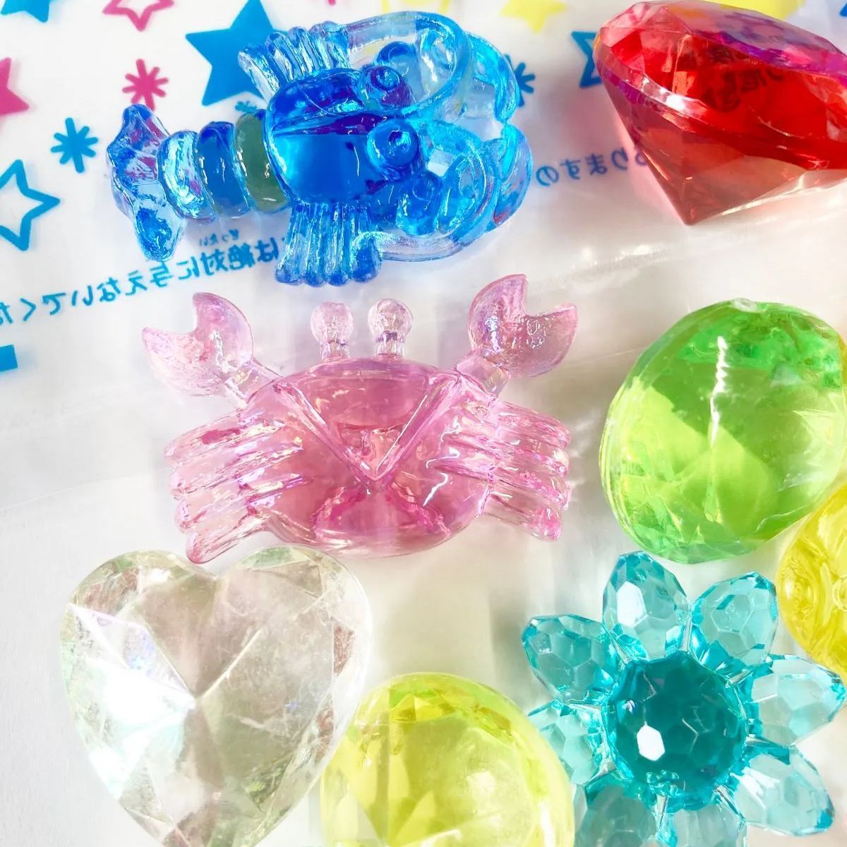 30個+ポイ+袋】【新品】宝石すくいセット アクリルストーン アクリル