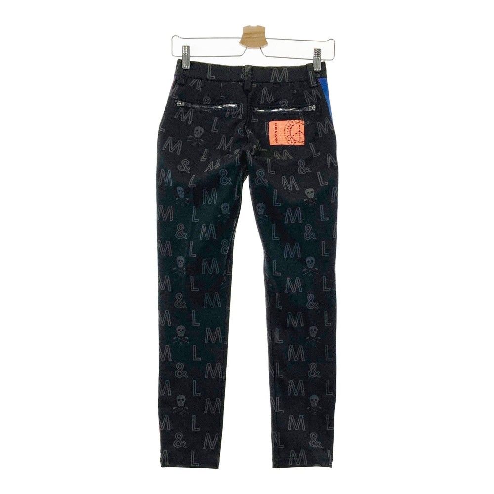 MARK&LONAマークアンドロナ ストレッチ パンツ スカル ブラック ゴルフ