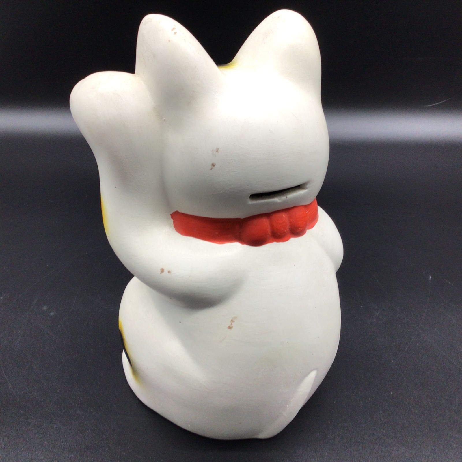 1497 招き猫 左手上げ 百万両 置物 貯金箱 高さ約25cm 昭和レトロ