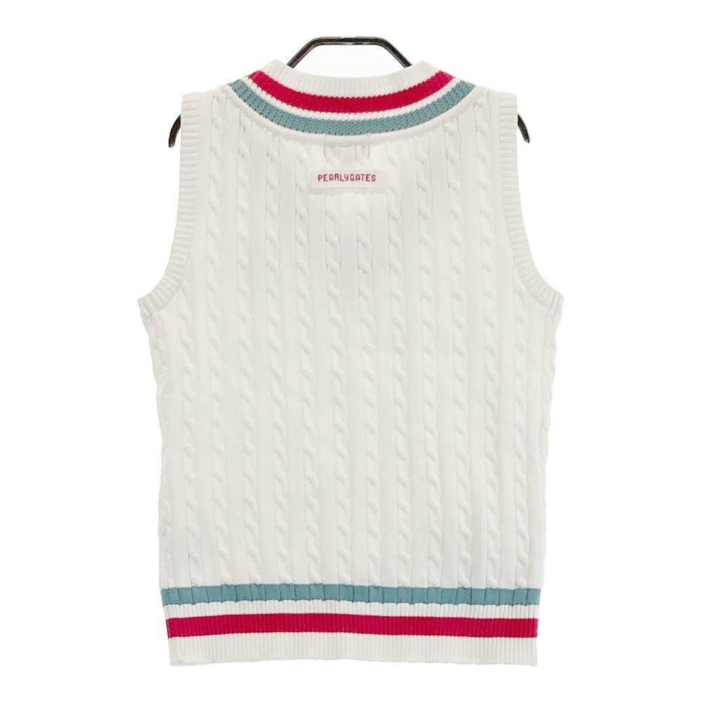 サイズ：0 PEARLY GATES パーリーゲイツ ニット ベスト ケーブル