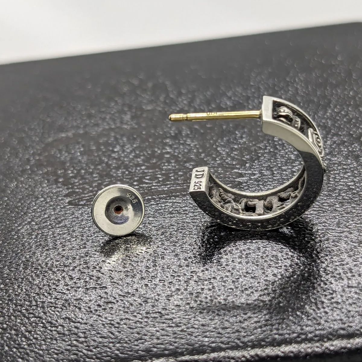 美品 ジャスティンデイビス マイラブ ピアス ゴールド K18/SV925