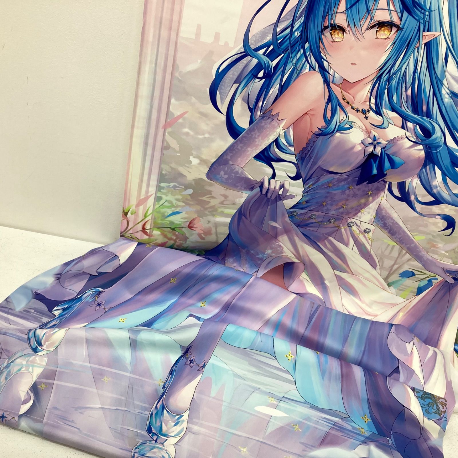 広店】等身大タペストリー ウエディングver 雪花ラミィ【718-0812