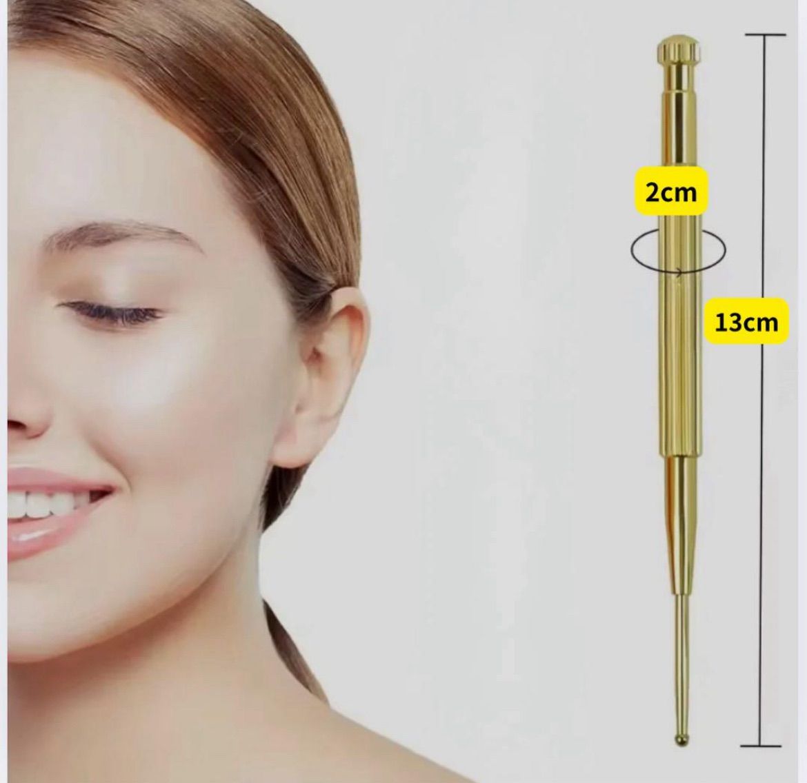 美顔器 ポスポス ツボ押し棒 バネ式 顔 コリほぐし 筋膜リリース