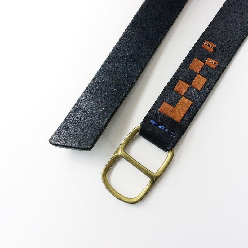 パラスパレス Pal'las Palace 染色加工 レザーベルト /チャコール系 本