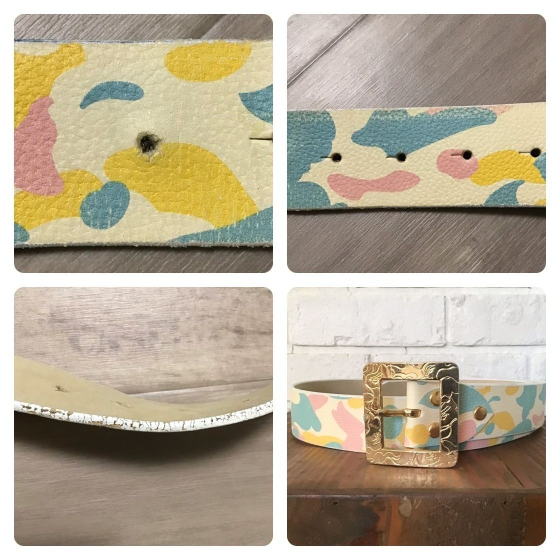 ☆激レア☆ マルチカモ レザー ベルト Lサイズ a bathing ape BAPE