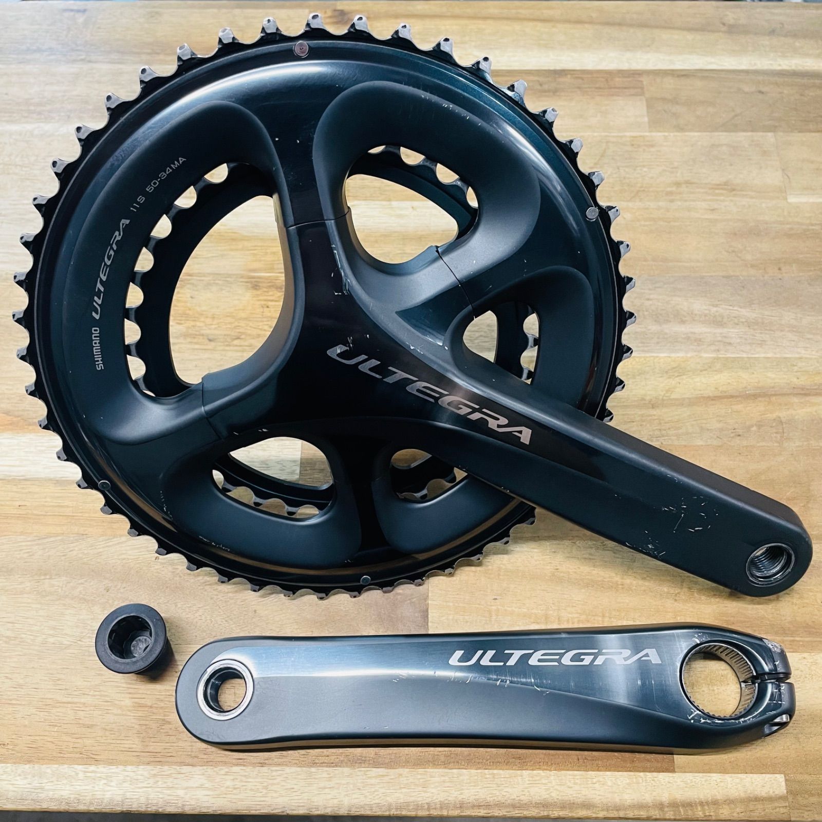 ULTEGRA クランクセット ULTEGRA クランクアーム ブラック 2枚ギア