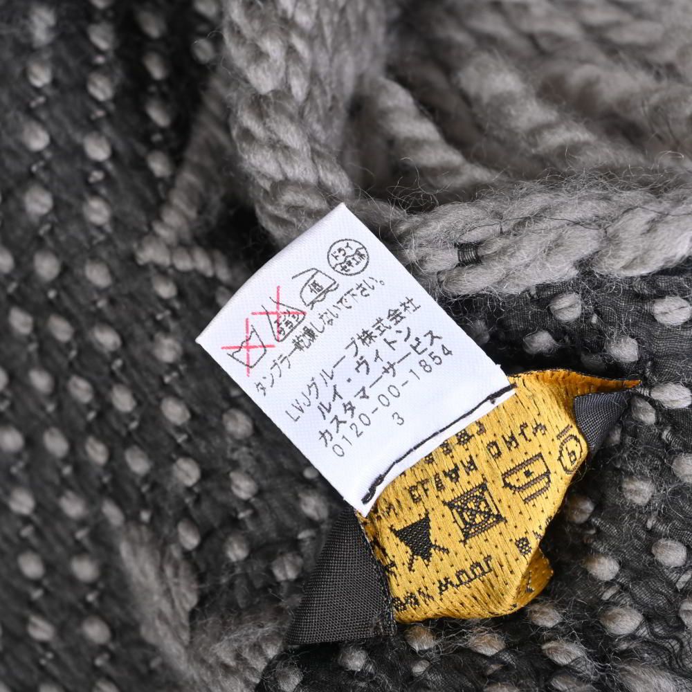 LOUIS VUITTON 413287 エシャルプ ロゴマニア ウールシルク マフラー