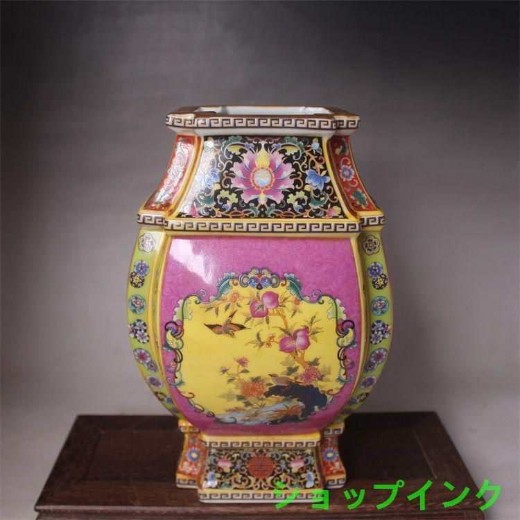 明成化手画斗彩龍鳳紋天字缶 茶壺 景徳鎮 陶磁器
