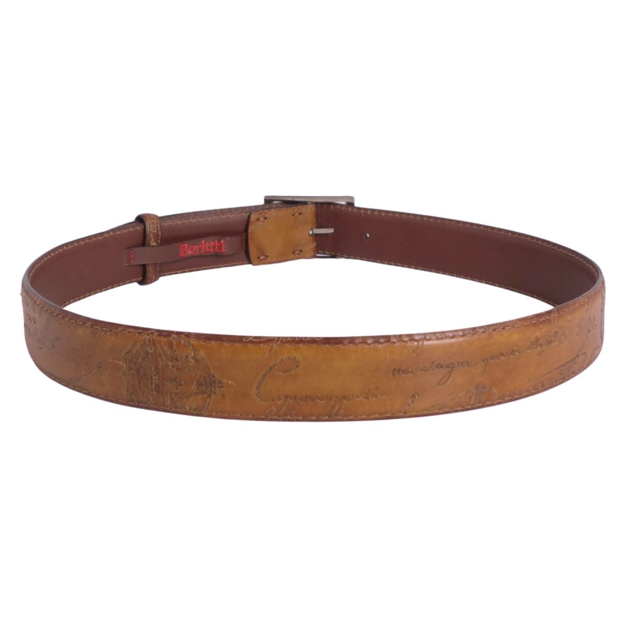 美品 ベルルッティ Berluti ベルト レザーベルト バックル