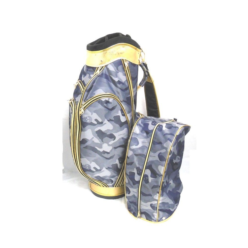 MARK & LONA スカルカモフラ柄レザーキャディバッグキムタクマクロナ