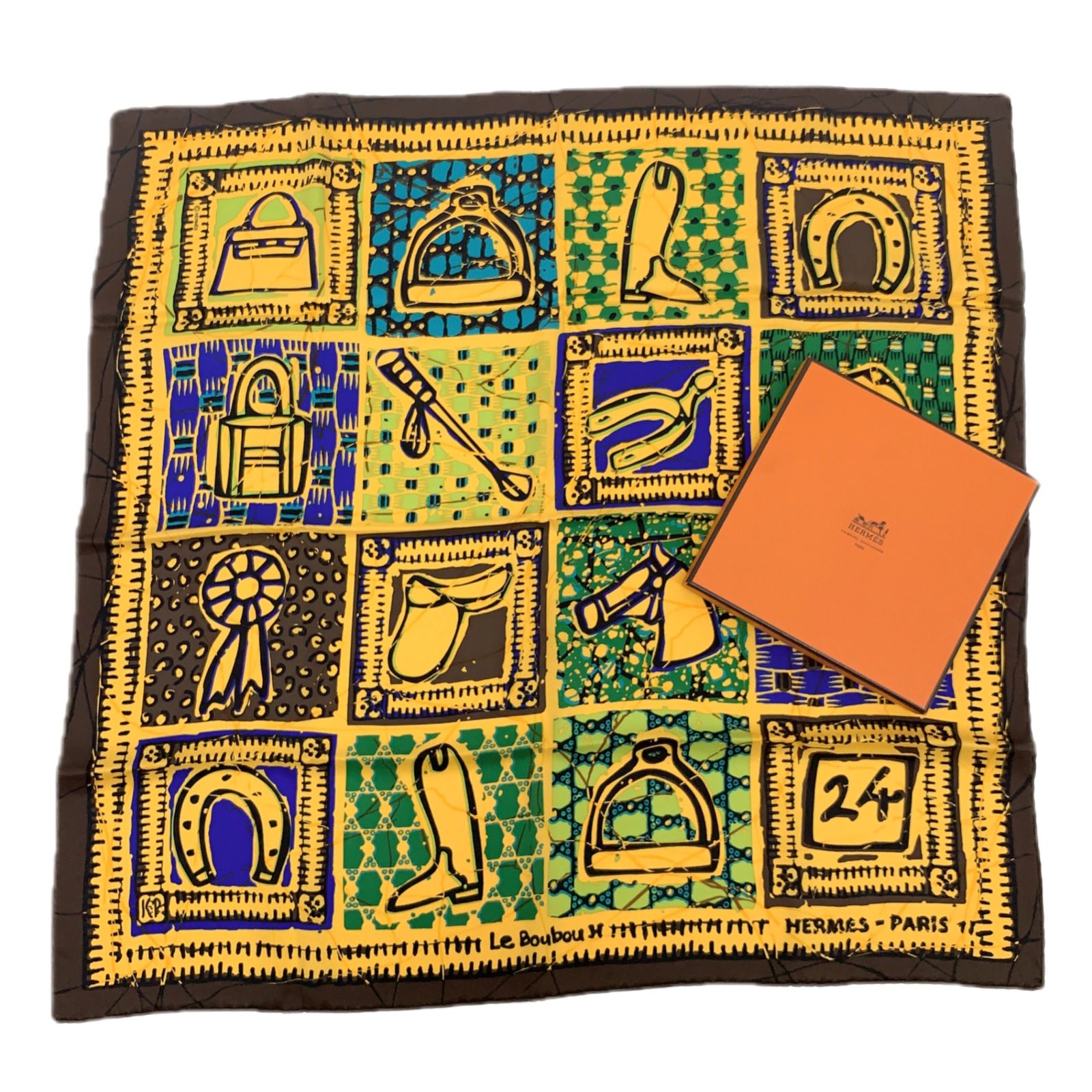 未使用級 希少 HERMES エルメス スカーフ カレ70 ブーブーH Le Boubou