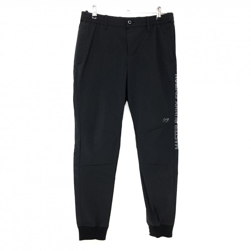 マスターバニー ジョガーパンツ 黒 ナイロン 裾リブロゴ メンズ 4(M