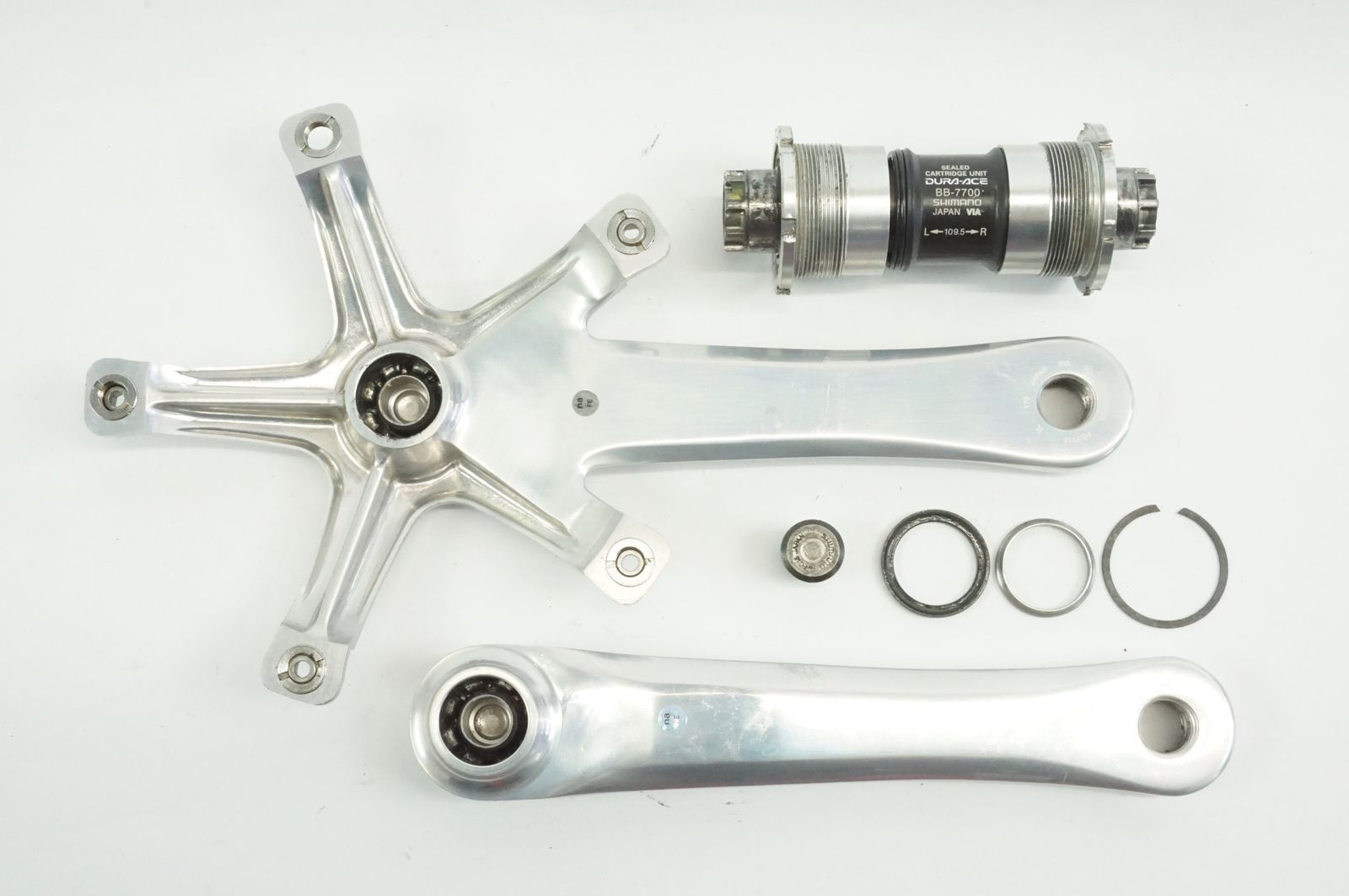 SHIMAN クランクFC-7710 165mm njs VIA ピスト SHIMANO DURA-ACE FC