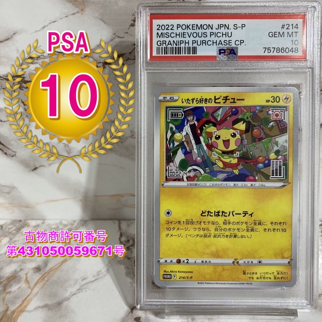 世界86枚 PSA10 ポケモンパルシティ ピカチュウ ピチュー プロモ 世界