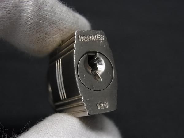 □美品□ HERMES エルメス カデナ 南京錠 パドロック 120 鍵 キー