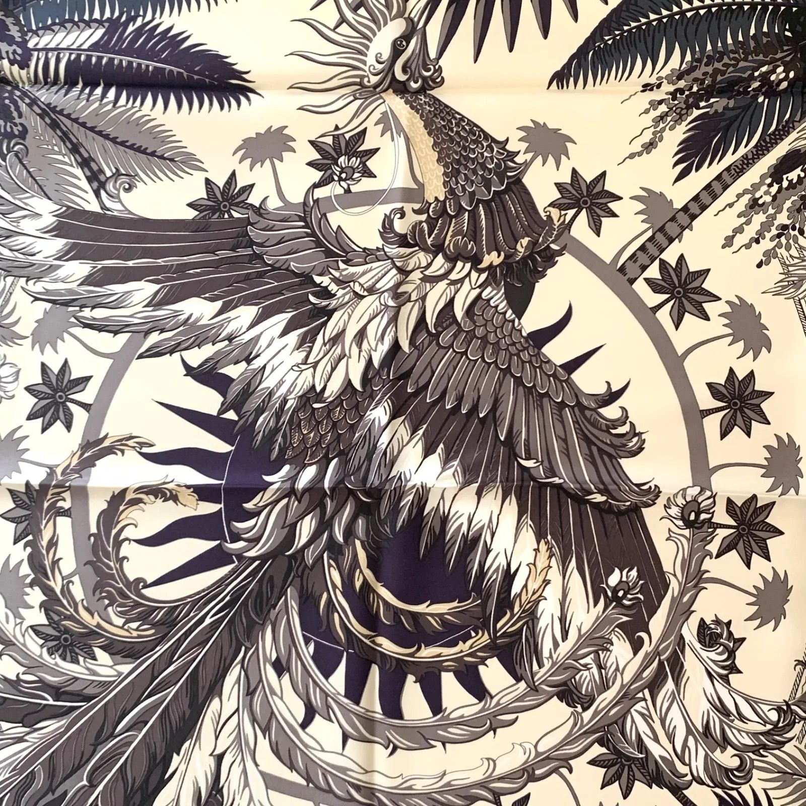 HERMES エルメス カレ90 スカーフ Mythiques Phoenix/不死鳥の神話