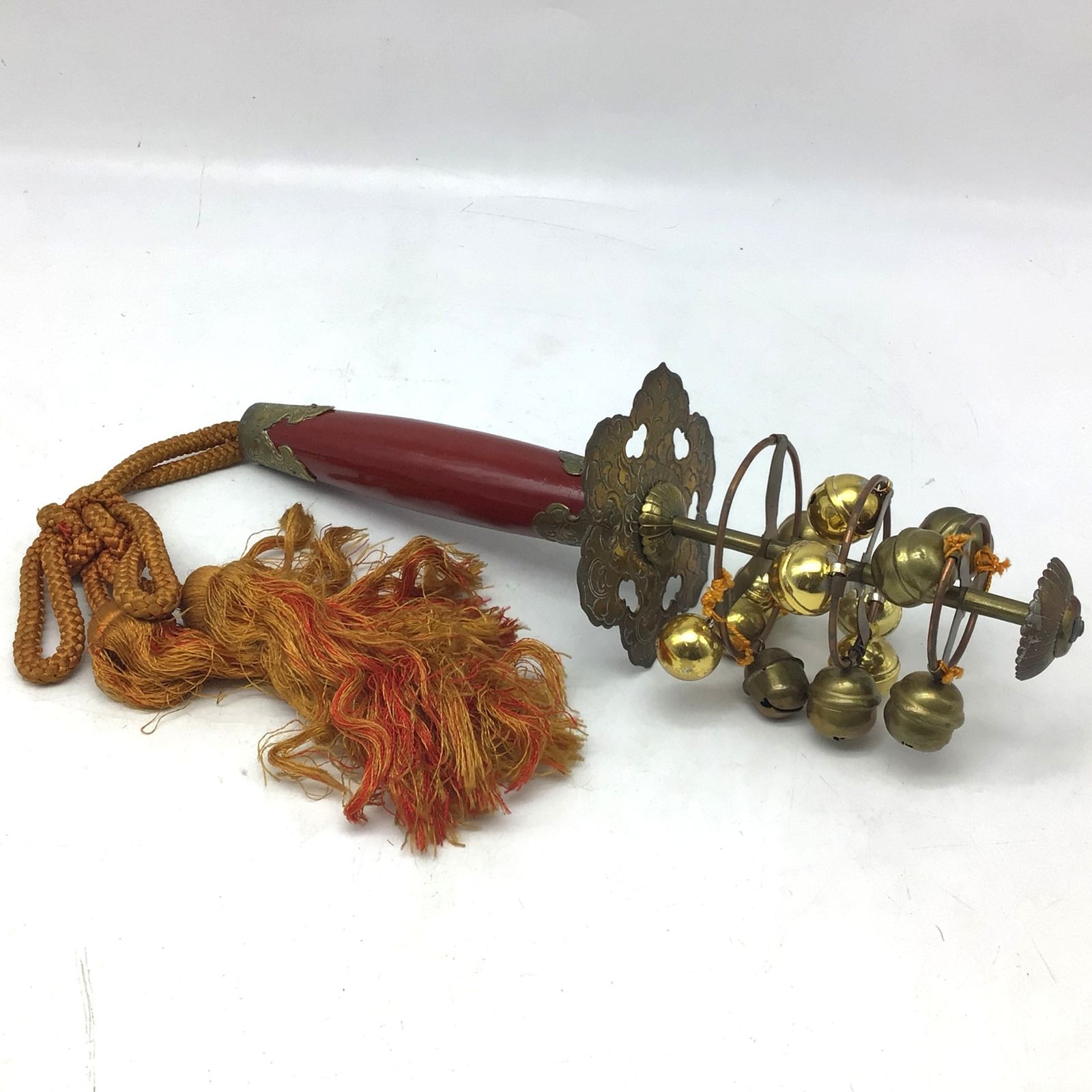 10069 【時代物】神楽鈴 巫女鈴 神事 神具 神社 神鈴 鳴り物 かぐら 福