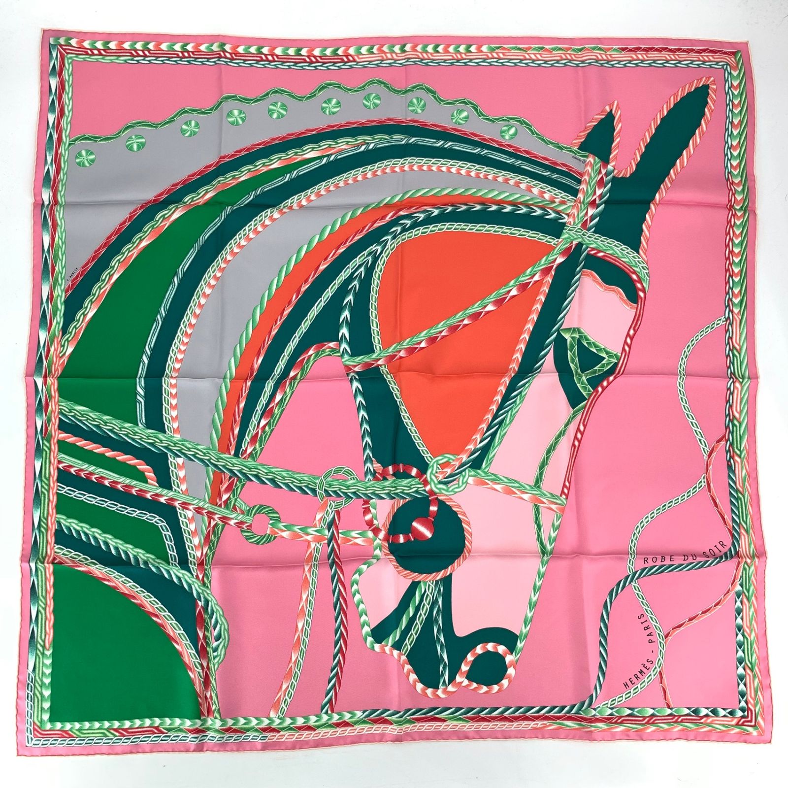 HERMES エルメス カレ90 ROBE DU SOIR ローブ・デュ・ソワール ピンク