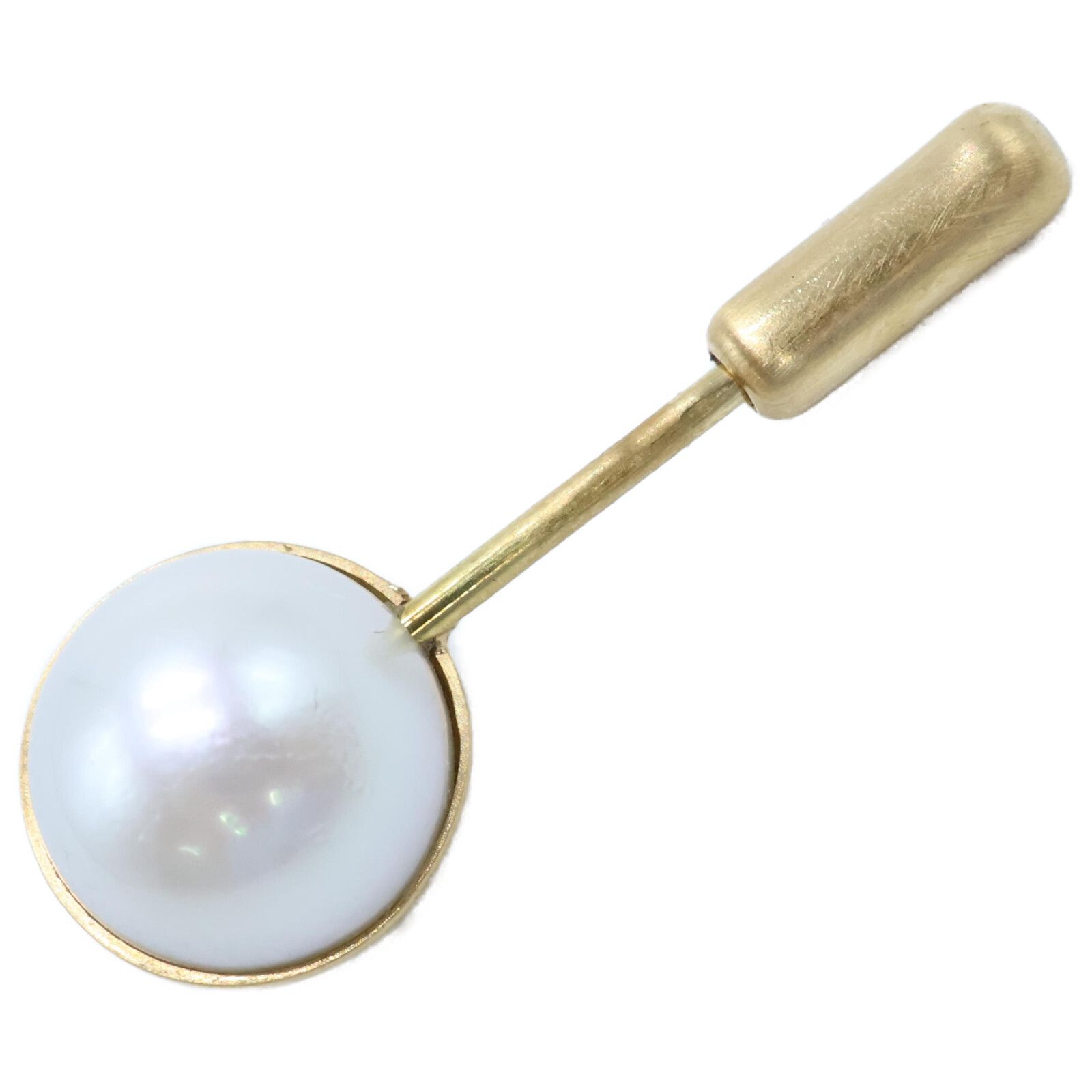 shihara シハラ 【美品】750 Half Pearl Earring 90° ハーフパール 90