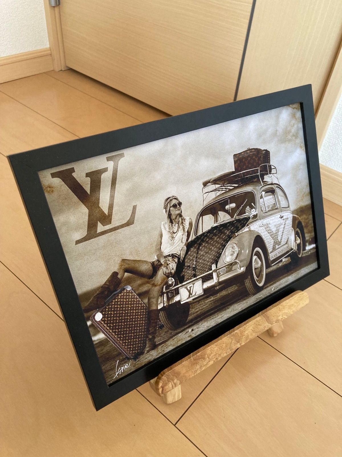 LOUIS VUITTON type☆A4額装済オマージュアートインテリアポスター#262