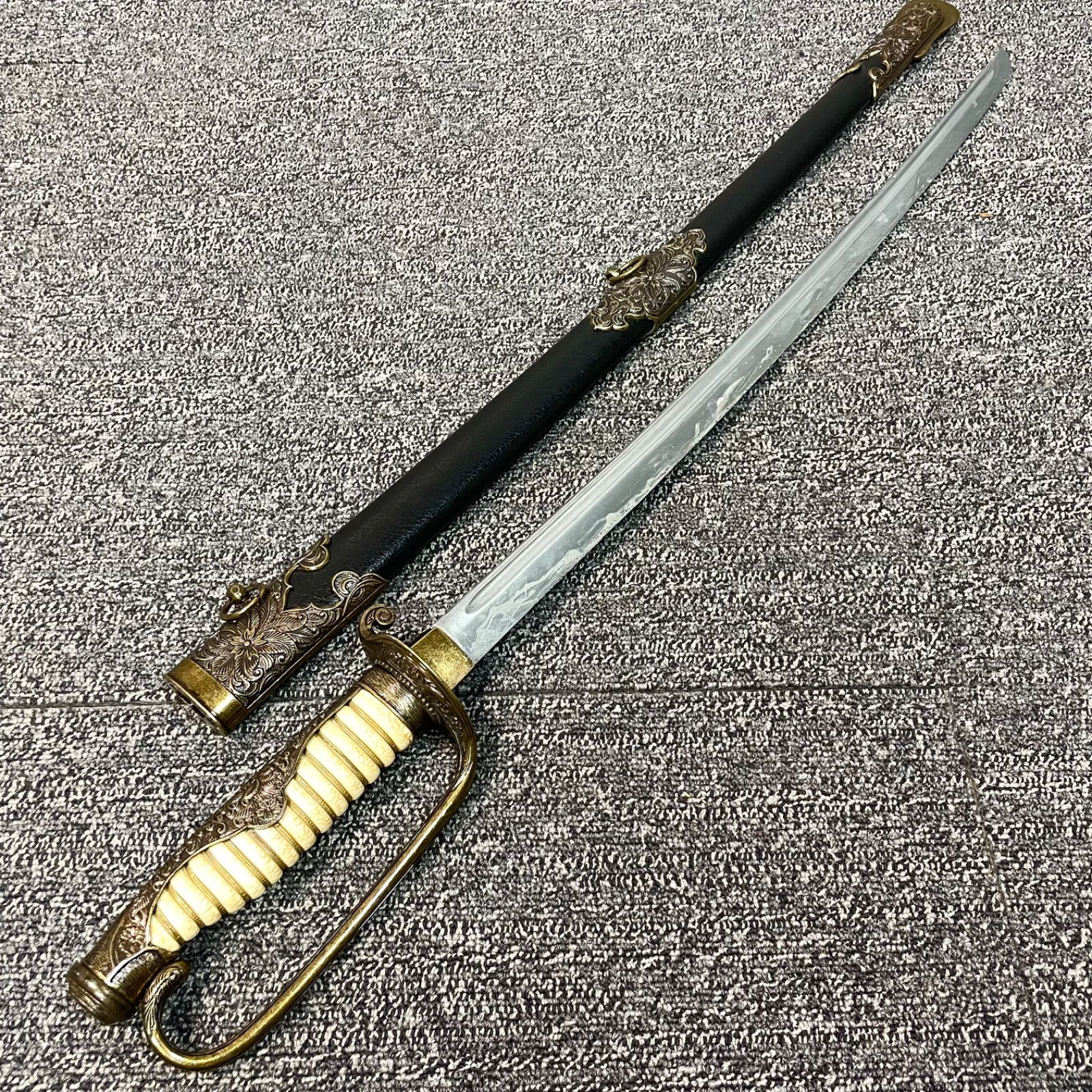 V.ROAD 模造刀 軍刀 尾形刀剣陸軍小刀軍茶柄・軍茶木鞘 保存