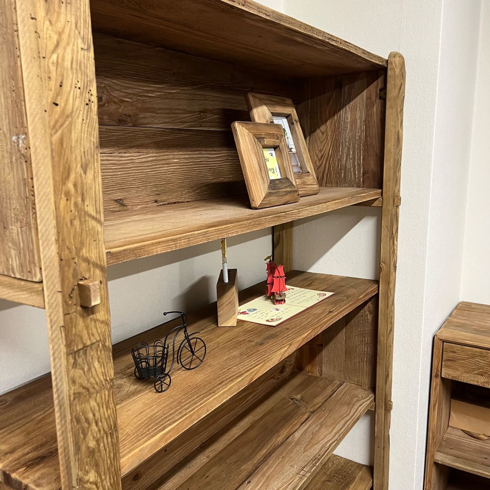 木製 シェルフ キャビネット 棚 レトロ アンティーク ヴィンテージ