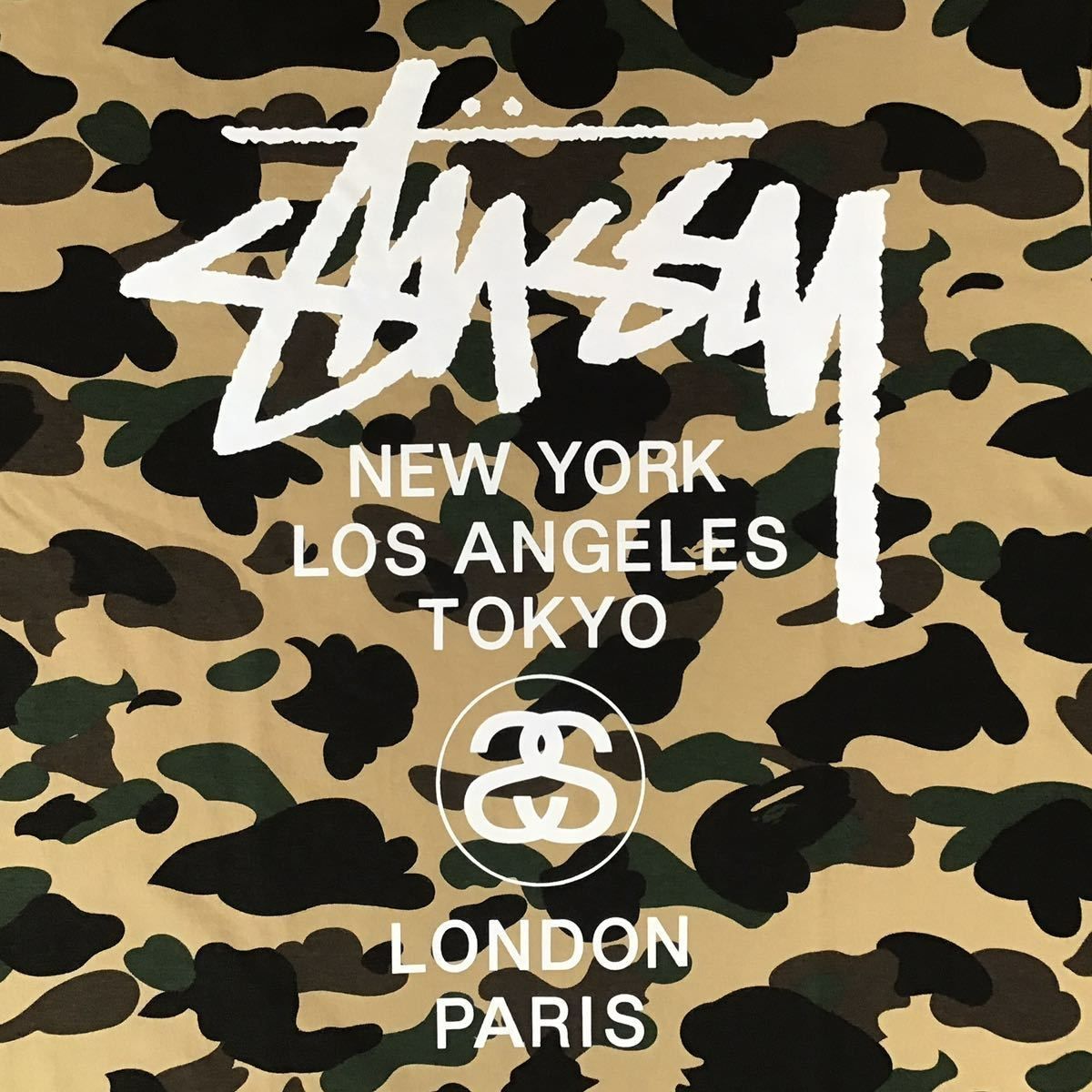 ☆新品☆ BAPE × STUSSY 30th World Tour Tシャツ Lサイズ a bathing