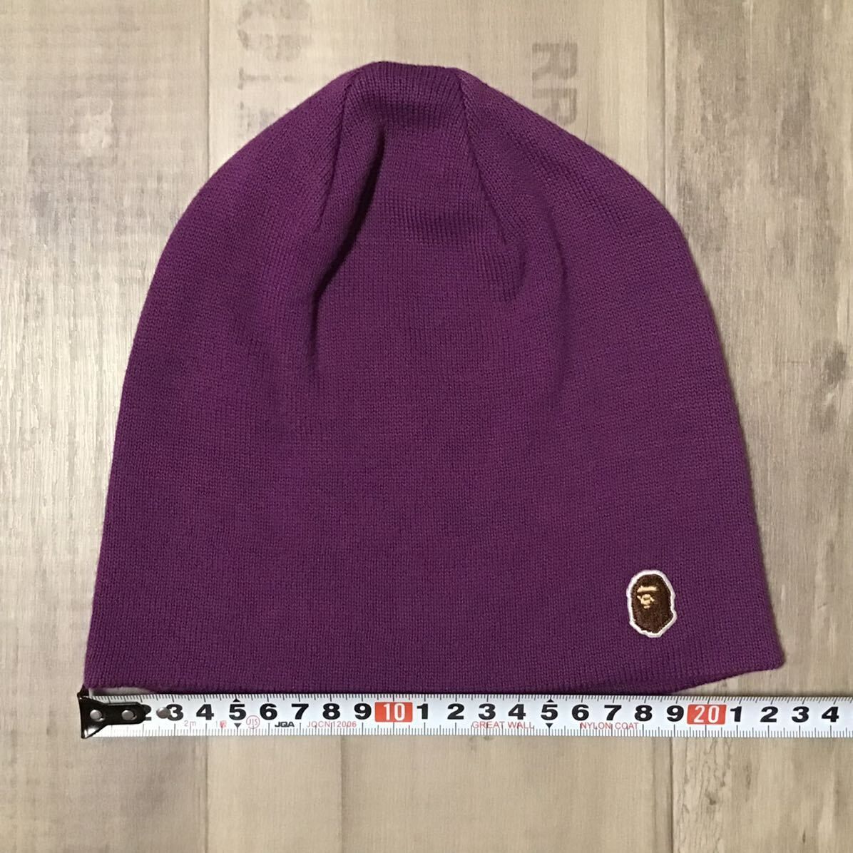 APE HEAD LOGO ニット帽 purple a bathing ape BAPE エイプ ベイプ ア
