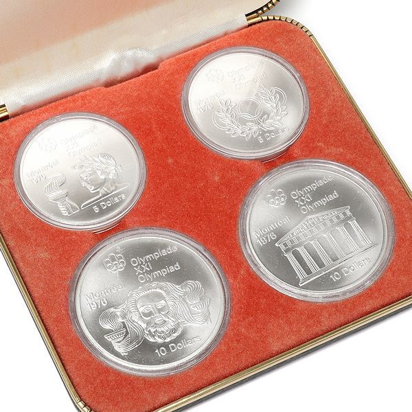 1976年 カナダモントリオールオリンピック記念銀貨4枚セット ☆1976年