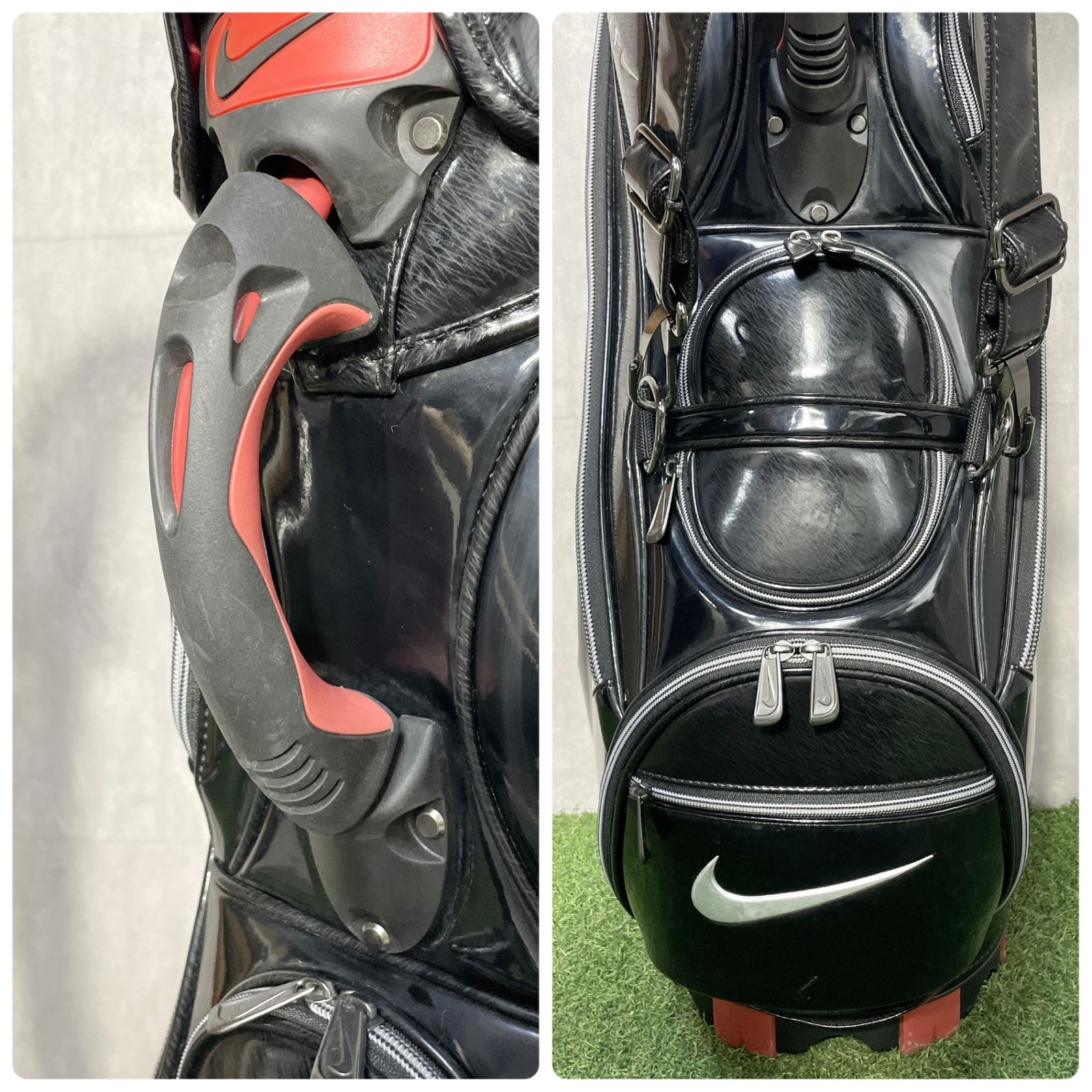 NIKE GOLF ナイキ ゴルフ キャディバッグ エナメル ブラック 廃盤品